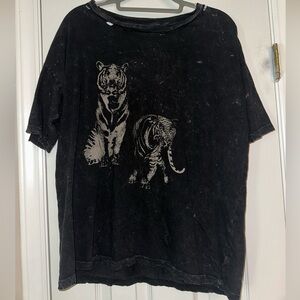 Vintage Black Canvas T-Shirt